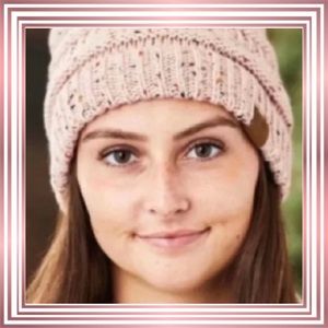 C.C. Indi Pink Marled Knit Beanie